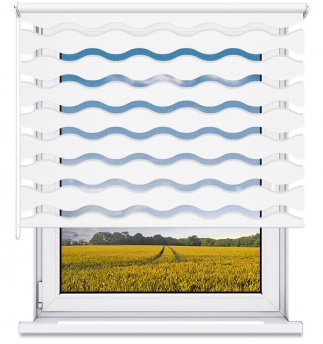 Rolety Wolnowiszące Dzień Noc WAVE White