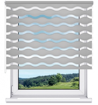Rolety Wolnowiszące Dzień Noc WAVE Silvery