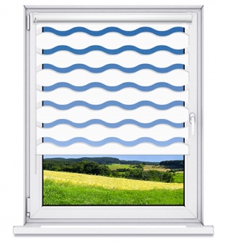 Rolety w Kasecie Dzień Noc WAVE White