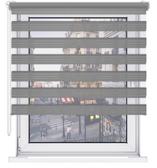 Ekskluzywna Roleta Wolnowisząca Dzień Noc EXCLUSIVE Gris