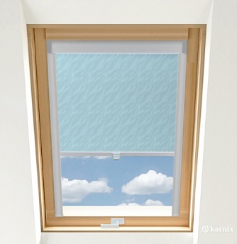 Roleta do okien dachowych PREMIUM AQUA Light Blue