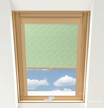 Roleta do okien dachowych PREMIUM AQUA Light Green