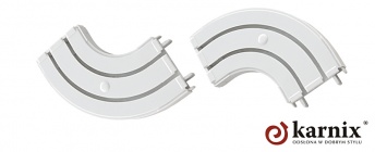 ***Łuk zakończeniowy podwójny do szyn PCV 