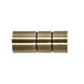 ***Zakończenia CYLINDER 19mm antyk mosiądz - 2szt.