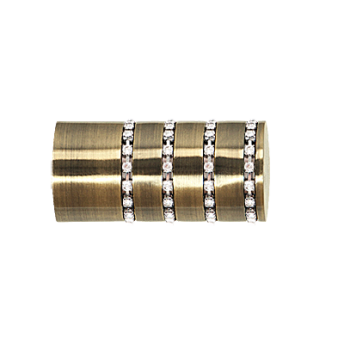 ***Zakończenia ROSETTI CRYSTAL 19mm antyk mosiądz - 2szt.