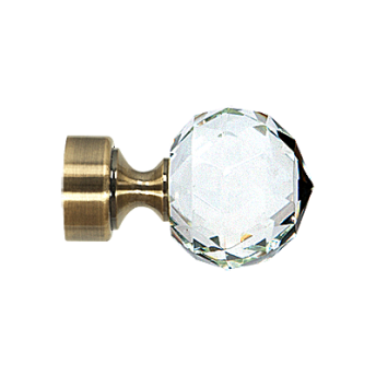 ***Zakończenia BELUNA CRYSTAL 25mm antyk mosiądz - 2szt.