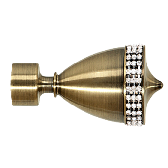 ***Zakończenia PIANO CRYSTAL 25mm antyk mosiądz - 2szt.