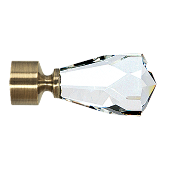 ***Zakończenia TRAVO CRYSTAL 25mm antyk mosiądz - 2szt.