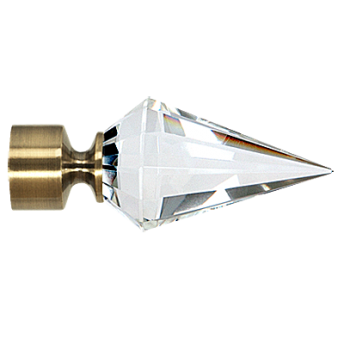 ***Zakończenia VENETO CRYSTAL 25mm antyk mosiądz - 2szt.