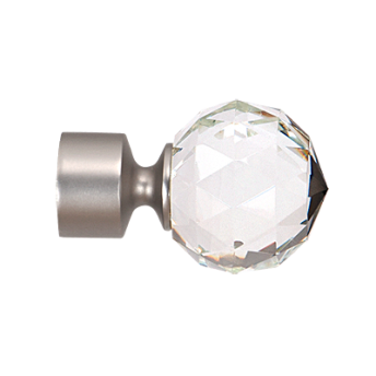 ***Zakończenia BELUNA CRYSTAL  25mm chrom mat - 2szt.