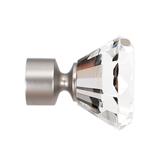 ***Zakończenia CLAREX CRYSTAL 25mm chrom mat - 2szt.