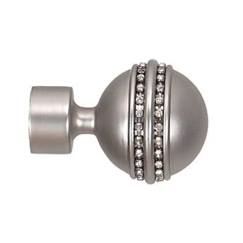 ***Zakończenia MELBA CRYSTAL 25mm chrom mat - 2szt.