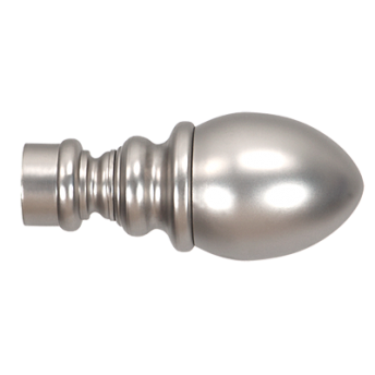 ***Zakończenia OWAL 25mm chrom mat - 2szt.