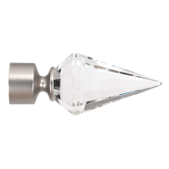 ***Zakończenia VENETO CRYSTAL  25mm chrom mat - 2szt.