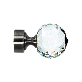 ***Zakończenia BELUNA CRYSTAL 25mm antracyt - 2szt.