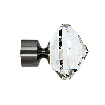 ***Zakończenia BLANCA CRYSTAL 25mm antracyt - 2szt.