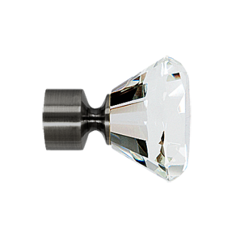 ***Zakończenia CLAREX CRYSTAL 25mm antracyt - 2szt.