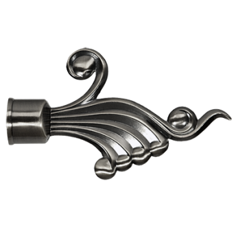 ***Zakończenia FANTAZJA 25mm antracyt - 2szt.