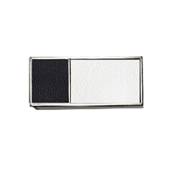 ***Zakończenia CROCO W/B 31x13mm chrom mat - 2szt.