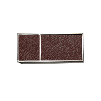 ***Zakończenia CROCO WENGE 31x13mm chrom mat - 2szt.