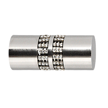 ***Zakończenia LANSO CRYSTAL  25mm INOX - 2szt.2 szt