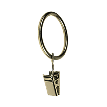 ***Kółko z żabką do karniszy 19mm antyk mosiądz - 1szt.