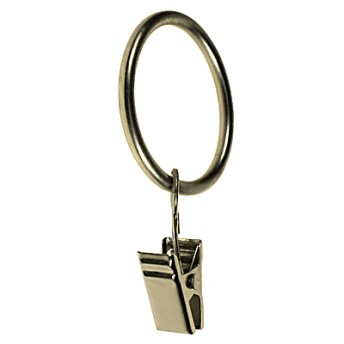 ***Kółko z żabką do karniszy 25mm antyk mosiądz - 1szt.