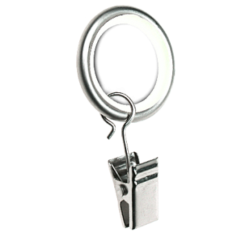 ***Ciche kółko z żabką do karniszy 25mm INOX - 1szt.