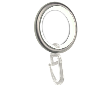 ***Ciche kółko z agrafką do karniszy 25mm chrom mat - 1szt.