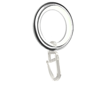 ***Ciche kółko z agrafką do karniszy 25mm INOX - 1szt.