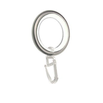 ***Ciche kółko z agrafką do karniszy 19mm chrom mat - 1szt.