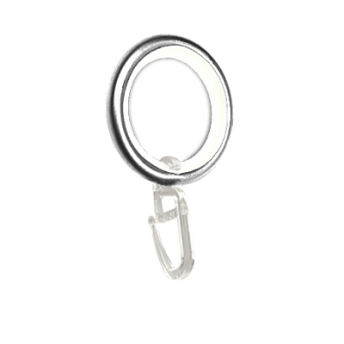 ***Ciche kółko z agrafką do karniszy 19mm INOX - 1szt.