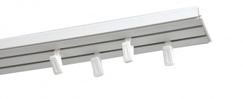***Karnisz Sufitowy szynowy PCV bez maskownicy - podwójny