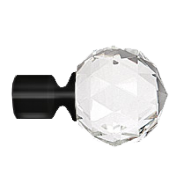 ***Zakończenia BELUNA CRYSTAL  19mm czarny - 2szt.