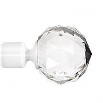 ***Zakończenia BELUNA CRYSTAL 25mm biały - 2szt.