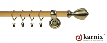 Karnisz Metalowy Prestige 25mm Avanti Antyk mosiądz - pinia