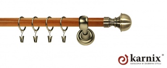 Karnisz Metalowy Prestige 25mm Bella Antyk mosiądz - calvados