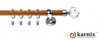 Karnisz Metalowy Prestige 25mm Beluna Crystal INOX - calvados