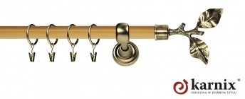 Karnisz Metalowy Prestige 25mm Gałązka Antyk mosiądz - pinia