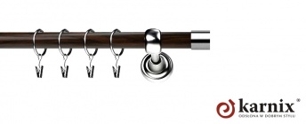 Karnisz Metalowy Prestige 25mm Luna INOX - wenge