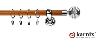 Karnisz Metalowy Prestige 25mm Melba Crystal INOX - calvados