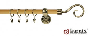 Karnisz Metalowy Prestige 25mm Spirala Antyk mosiądz - pinia