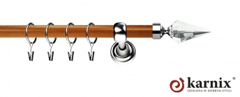 Karnisz Metalowy Prestige 25mm Veneto Crystal  INOX - calvados