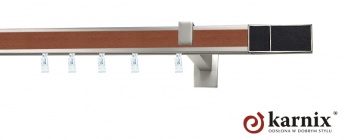 Karnisz Apartamentowy AVENO 31x13mm Croco Black Chrom - calvados