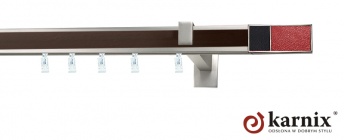 Karnisz Apartamentowy AVENO 31x13mm Croco R/B Chrom mat - wenge