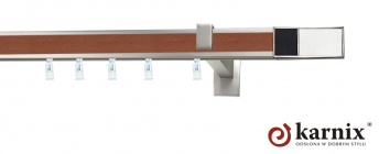 Karnisz Apartamentowy AVENO 31x13mm Croco W/B Chrom - calvados