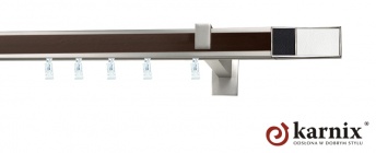 Karnisz Apartamentowy AVENO 31x13mm Croco W/B Chrom mat - wenge