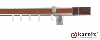 Karnisz Apartamentowy AVENO 31x13mm Croco Wenge Chrom - calvados