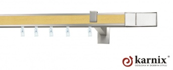 Karnisz Apartamentowy AVENO 31x13mm Croco White Chrom mat - buk