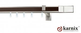 Karnisz Apartamentowy AVENO 31x13mm Croco White Chrom mat - wenge